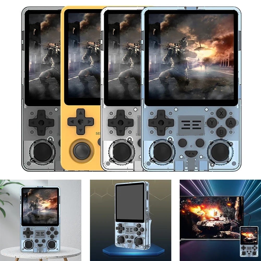 R36S 3.5Inch IPS Screen Retro Handheld Game Console Portable Pocket Video Player